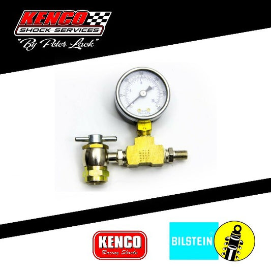 AFCO Racing Nitrogen Gas Shock Fill Inflation Tool Gauge | Zero loss Chuck | 0-300psi 